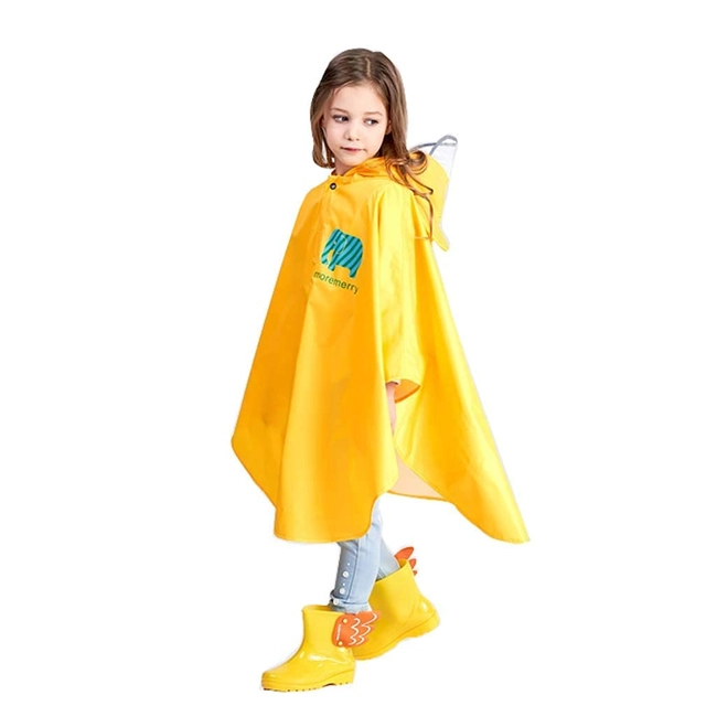 Poncho de ploaie cu gluga, pelerina cu buzunar frontal, pentru 75-170 cm [2]