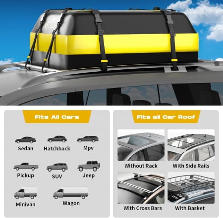 Portbagaj impermeabil pentru plafon auto 425L [4]