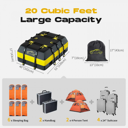 Portbagaj impermeabil pentru plafon auto 570L [2]