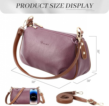 Poseta eleganta de umar Rosie din piele PU, cu curea ajustabila Violet [1]
