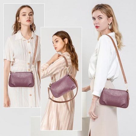 Poseta eleganta de umar Rosie din piele PU, cu curea ajustabila Violet [5]