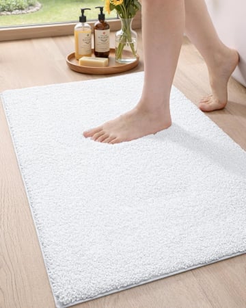 covoare si presuri - Pres de baie absorbant, lavabil, alb 50 x 75 cm