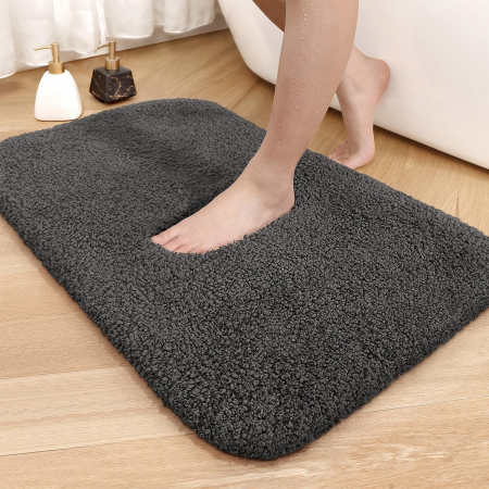 covoare si presuri - Pres de baie absorbant, lavabil, gri 60x110 cm