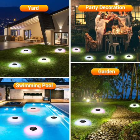 Lumină solară plutitoare pentru Piscină sau gradina, cu Telecomandă – 16 Moduri de Culoare [5]