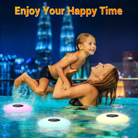 Lumină solară plutitoare pentru Piscină sau gradina, cu Telecomandă – 16 Moduri de Culoare [4]