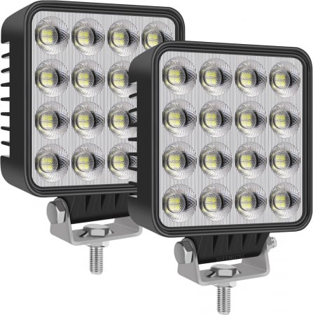 Proiectoare si lampi de lucru - Proiectoare auto suplimentare LED, 6000K, 12/24V, 80W,IP68, 5 moduri lumina-set 2 bucati negru