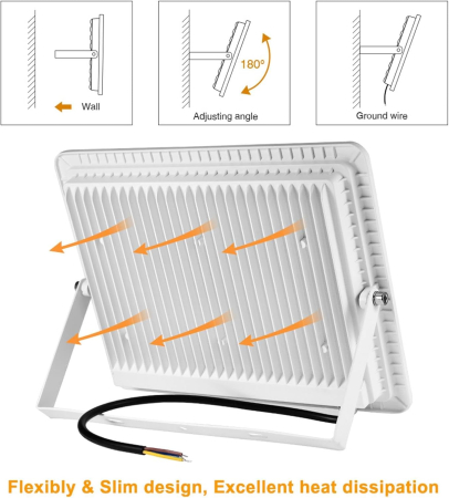 Proiector 100W, 8000Lm, 6500K, impermeabil IP67,LED, alb [2]