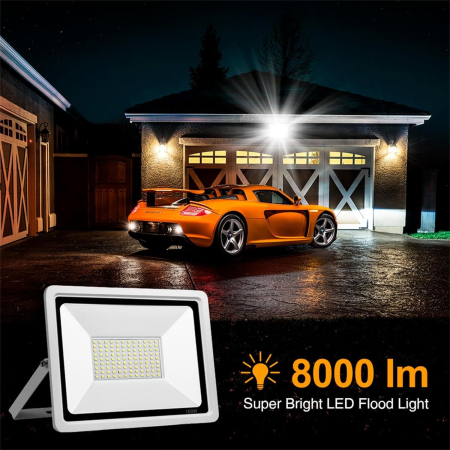 Proiector 100W, 8000Lm, 6500K, impermeabil IP67,LED, alb [5]