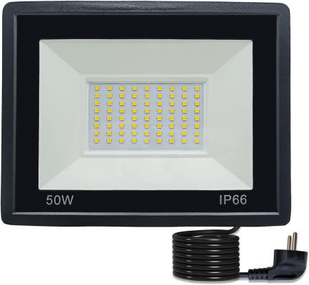 Proiectoare si lampi de lucru - Proiector constructii cu suport, cablu 3 M, 4250Lm, 50W, impermeabil IP66