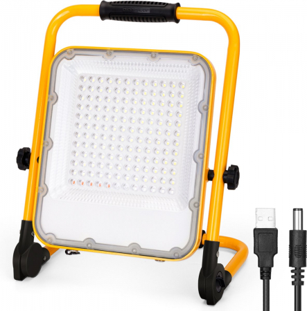 Proiectoare si lampi de lucru - Proiector de constructii LED, reincarcabil USB, 100W, 6500K, 2400Lm
