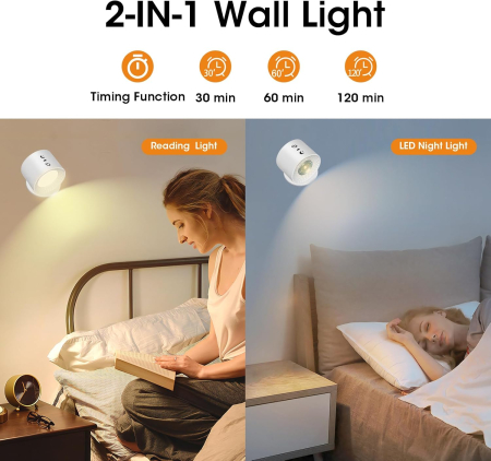 Proiector LED reincarcabil. rotativ 360°, control tactil, telecomanda, suport magnetic [4]