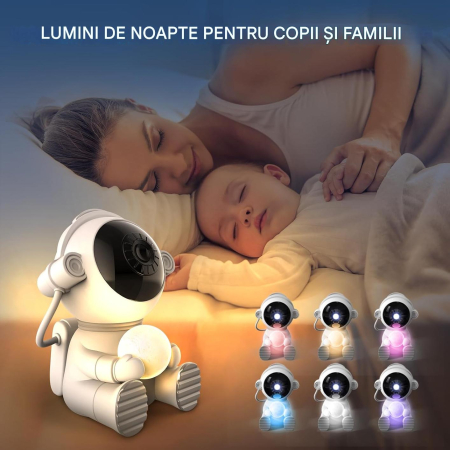 Proiector LED astronaut, cu 12 proiectii, cu telecomandă [7]