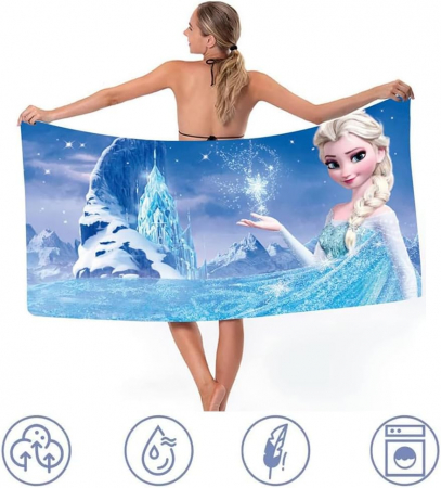 Prosop la plajă din microfibra cu model Frozen 70 x 150 cm [2]