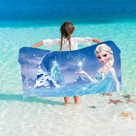 Prosop la plajă din microfibra cu model Frozen 70 x 150 cm [4]