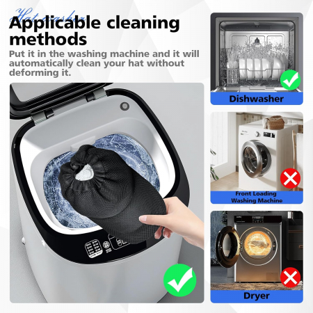 Suport de protectie din plastic pentru spalare sepci, negru [1]