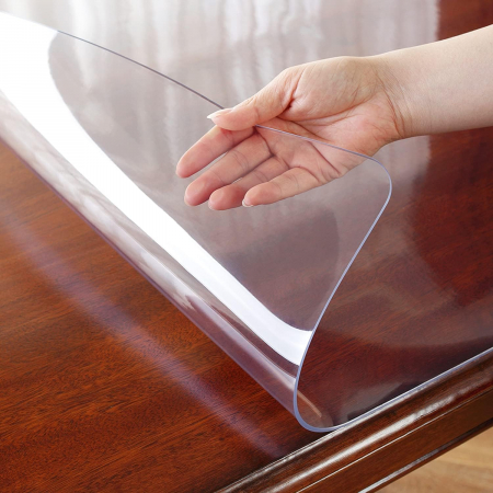 Protectie transparenta, impermeabila, pentru masa 100x155 cm, grosime 2 mm, usor adaptabila [4]