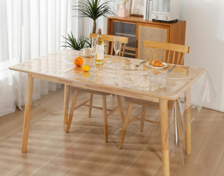Fata de masa transparenta, impermeabila, 140x270 cm, grosime 0.23 mm, usor adaptabila [1]