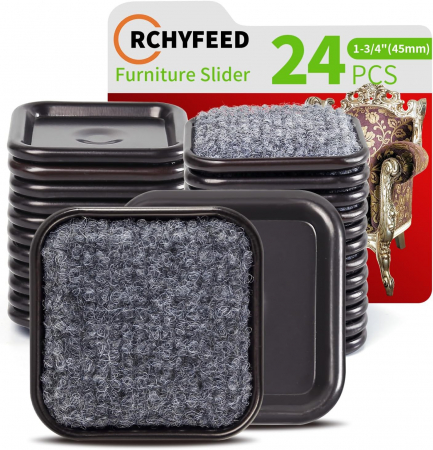 accesorii scaune, mese - Protectii patrate pentru picioare mobila 45 mm  set 24 bucati