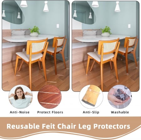 Protectii patrate pentru picioare scaune, mobila 19-26mm  set 24 bucati [5]