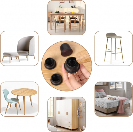 Protectii rotunde pentru picioare scaune, mobila 29-37mm  set 28 bucati [5]