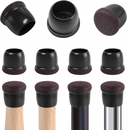 accesorii scaune, mese - Protectii rotunde pentru picioare scaune, mobila 28-37 mm  set 24 bucati
