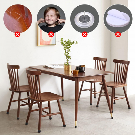 Protectii rotunde pentru picioare scaune, mobila 20-28mm  set 24 bucati [3]