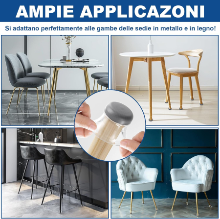 Protectii rotunde pentru picioare scaune, mobila 20-28mm  set 24 bucati [4]