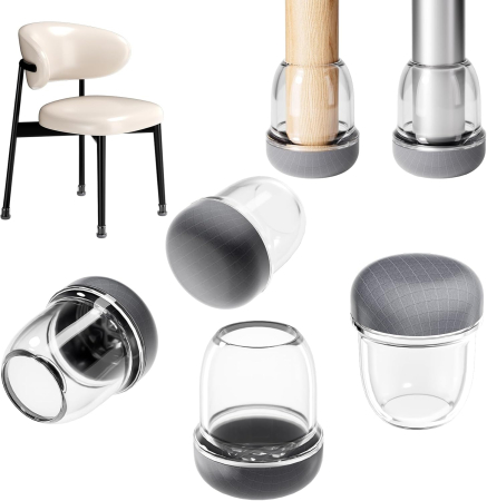 Accesorii mese si scaune - Protectii rotunde pentru picioare scaune, mobila 20-28mm  set 24 bucati