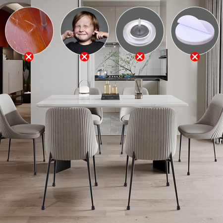 Protectii rotunde pentru picioare scaune, mobila 14-19mm set 24 bucati [3]