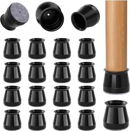 MOBILA - Protectii rotunde pentru picioare scaune, mobila 22-33 mm  set 16 bucati