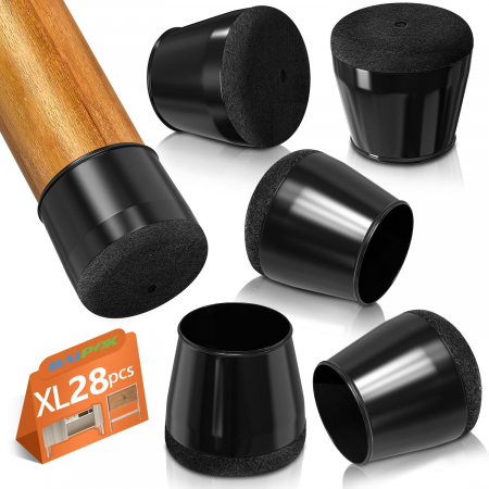 accesorii scaune, mese - Protectii rotunde pentru picioare scaune, mobila 34-48mm  set 28 bucati