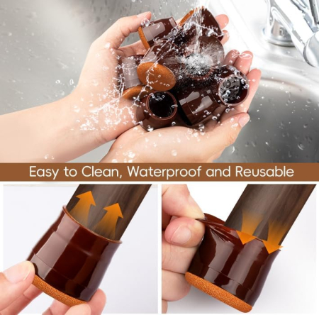 Protectii rotunde pentru picioare scaune, mobila 20-30 mm  set 16 bucati [4]