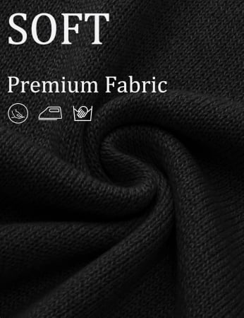 Bluza lejera, pulover tricotat, cu guler in "V" pentru femei, negru, marime S [2]