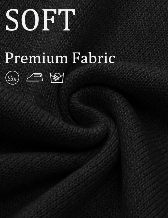 Bluza lejera, pulover tricotat, cu guler in "V" pentru femei, negru, marime XL [2]