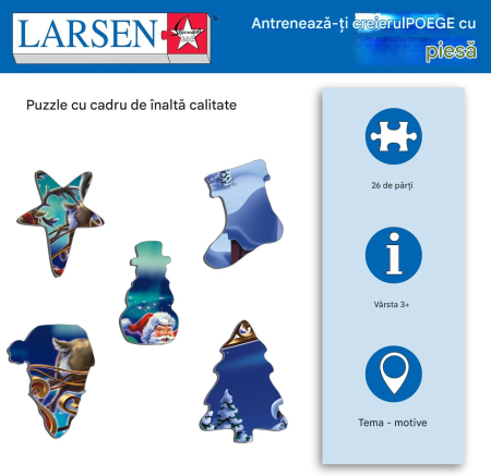 Puzzle distractiv cu Mos Craciun din 26 piese mari [2]