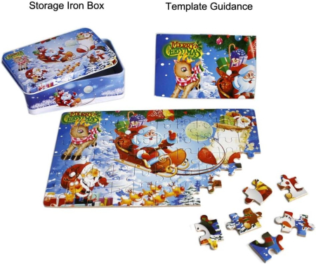 Puzzle distractiv cu Mos Craciun din 60 piese [1]