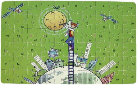 Puzzle distractiv cu Mos Craciun din 60 piese [5]