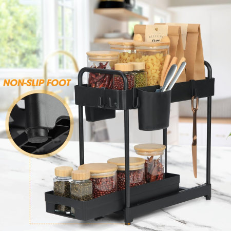 Raft extensibil de organizare pe 2 nivele, negru [3]