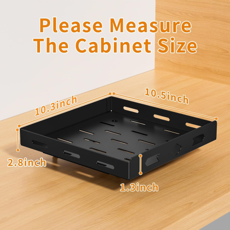 Raft extensibil pentru condimente, negru, 26,8x26.7x7.2 cm [4]