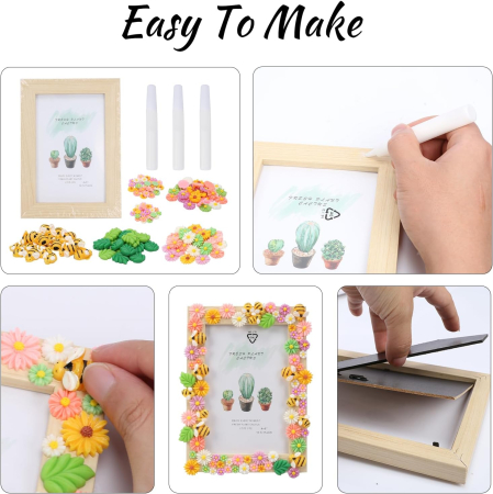 Rame foto mozaic cu margarete, set creativ DIY 2 bucati [5]