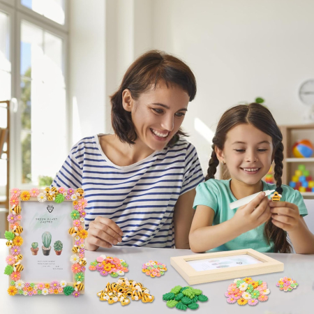 Rame foto mozaic cu margarete, set creativ DIY 2 bucati [2]