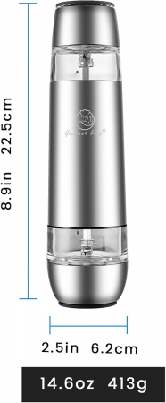 Rasnita dubla electrica pentru sare si piper cu incarcare USB [3]