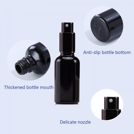 Sticlute negre cu pulverizator pentru uleiuri esentiale 6 bucati, 30 ml [2]