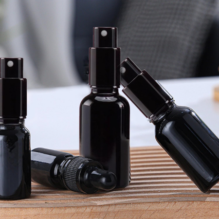 Sticlute negre cu pulverizator pentru uleiuri esentiale 6 bucati, 30 ml [5]