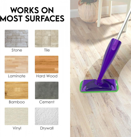 Rezerve mop din microfibra, reutilizabile, lavabile, pentru parchet, ciment, lemn, set 2 bucati [6]
