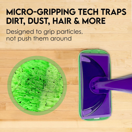 Rezerve mop din microfibra, reutilizabile, lavabile, pentru parchet, ciment, lemn, set 2 bucati [3]