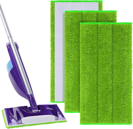 Maturi, Mopuri si galeti - Rezerve mop din microfibra, reutilizabile, lavabile, set 3 bucati