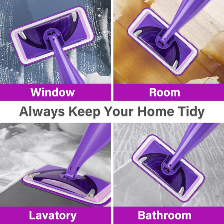 Rezerve mop din microfibra, reutilizabile, lavabile, pentru parchet, ciment, lemn, set 7 bucati [4]