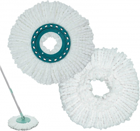 Maturi, Mopuri si galeti - Rezerve mop din microfibra cu sistem cu 2 fibre-set 2 bucati