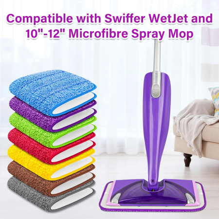 Rezerve mop din microfibra, reutilizabile, lavabile, pentru parchet, ciment, lemn, set 7 bucati [1]